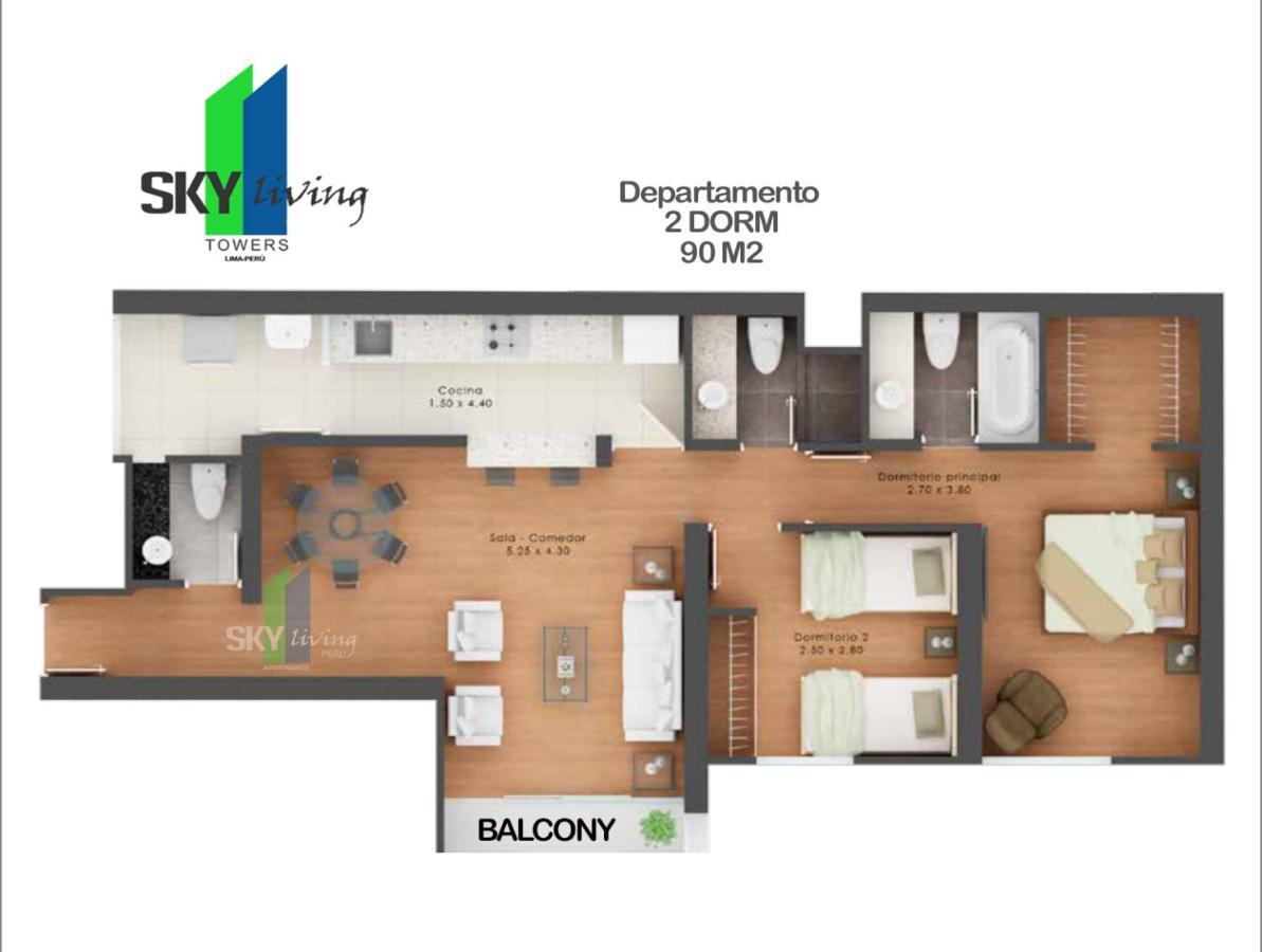 Skyliving Towers Apartments - Peru ليما المظهر الخارجي الصورة
