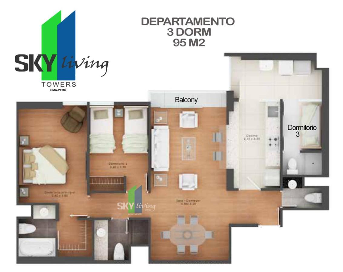 Skyliving Towers Apartments - Peru ليما المظهر الخارجي الصورة